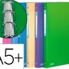 Classeur oxford memphis 4 anneaux ronds 15mm polypropylène 5/10e toucher satiné dos 20mm étiquette dos assortis style
