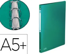 Classeur oxford memphis 4 anneaux ronds 15mm polypropylène 5/10e toucher satiné dos 20mm étiquette dos coloris vert