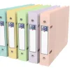 Classeur oxford school life a5 paysage dos 30mm 2 anneaux rond pp coloris assortis pastel opaque lot 10 unites