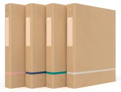 Classeur oxford touareg a4 dos 40mm 4 anneaux carte assorti