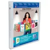 Classeur personnalisable oxford polyvision 4 anneaux 15mm polypropylène dos 20mm 60f pochette cristal incolore