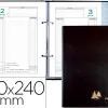 Classeur pour agenda de caisseperpetuel 160x240mm exacompta 2 anneaux coloris noir reliure pour feuillets mobiles