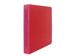 Classeur souple 4 anneaux polypro office plast 2x26,8 cm dos 40mm coloris rouge