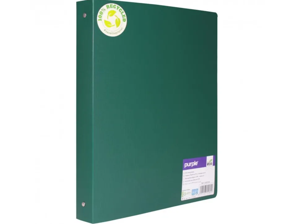 Classeur souple 4 anneaux polypro recycle office plast 32x26 cm dos 40mm coloris vert