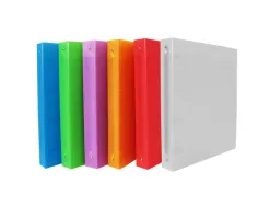 Classeur souple 4 anneaux polypro office plast 32x26,8 cm dos 40mm coloris assortis
