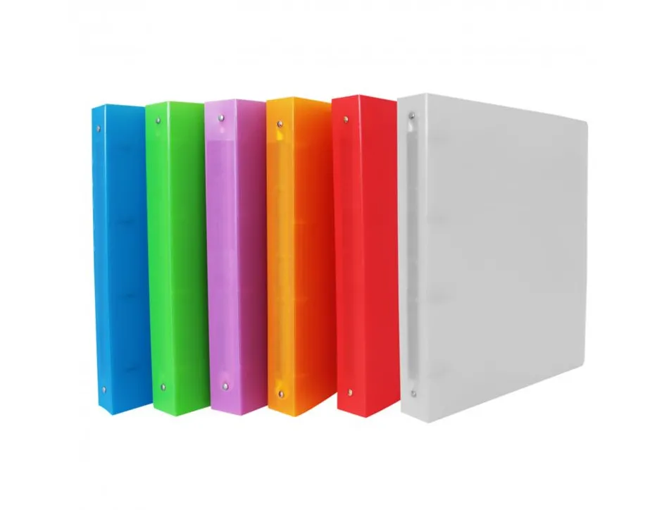 Classeur souple 4 anneaux polypro office plast 32x26,8 cm dos 40mm coloris assortis