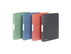 Classeur viquel business class polypropylene souple a4 dos 3,5cm 4 anneaux coloris aleatoire