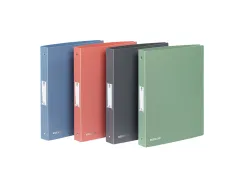 Classeur viquel business class polypropylene souple a4 maxi dos 4cm 4 anneaux coloris aleatoire
