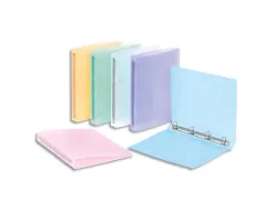 Classeur viquel polypropylène propysoft a4 255x315mm 6 coloris assortis transparent présentoir 25u