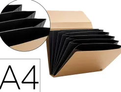 Classeur-trieur multo kraft carton 7 compartiments a4 fermeture elastique