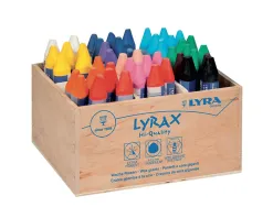 Classpack craies a la cire d abeille lyrax lyra ergonomique forme triangulaire 9 cm 48 unites