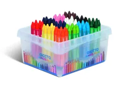 Classpack crayons a la cire cera maxi giotto forme ronde 11mm 10cm 96 unites coloris assortis