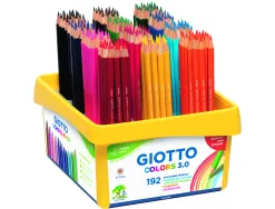 Classpack crayons colors 3.0 giotto forme hexagonale bois 18cm mine de 3mm 192 unites coloris assortis