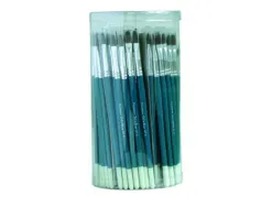 Classpack pinceaux et brosses poils de poney manches en bois et virole en alu 144 pieces assorties
