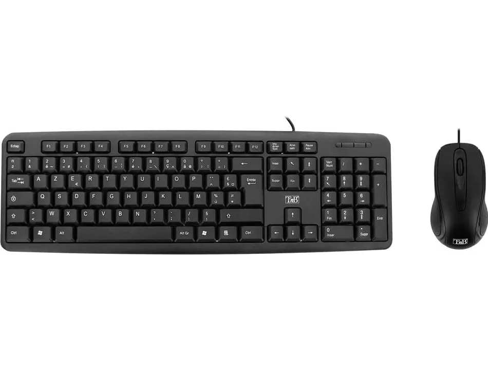 Clavier + souris t'nb streamline combo souris filaire + clavier compatible pc/mac coloris noir
