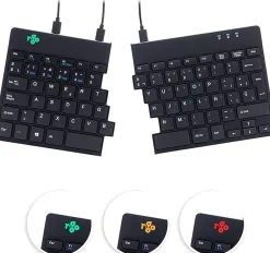 Clavier ergonomique r-go split break filaire coloris noir
