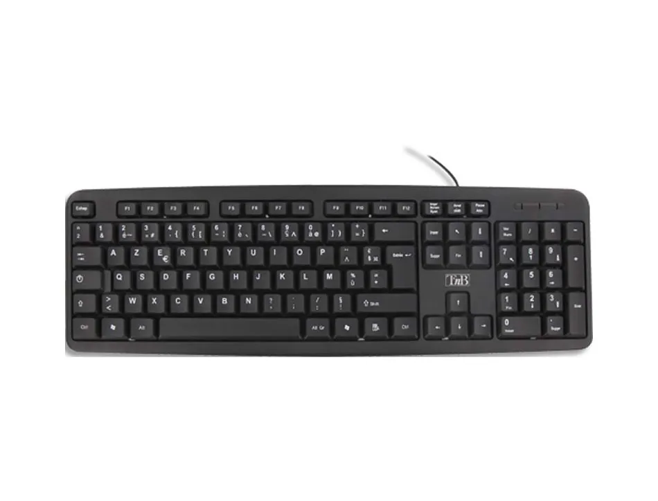 Clavier filaire t'nb streamline connexion usb compatible pc/m ac compact touches confortables