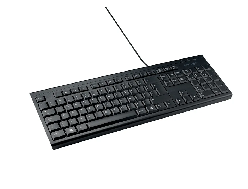 Clavier kensington filaire kb100 eq coloris noir