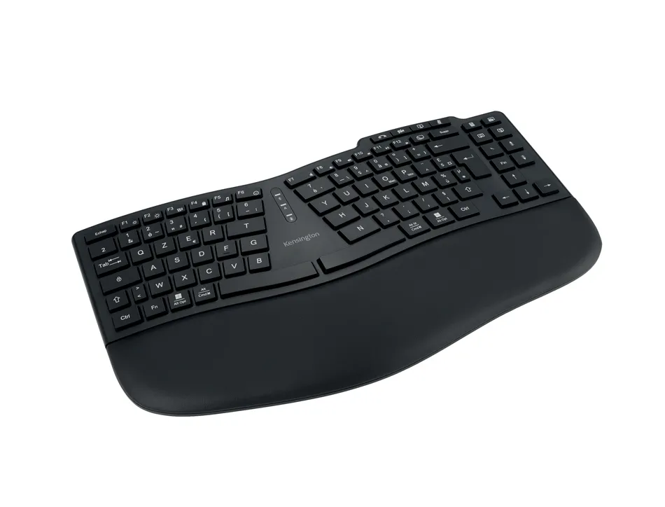 Clavier kensington sans fil pro fit ergo rechargeable kb675 eq coloris noir