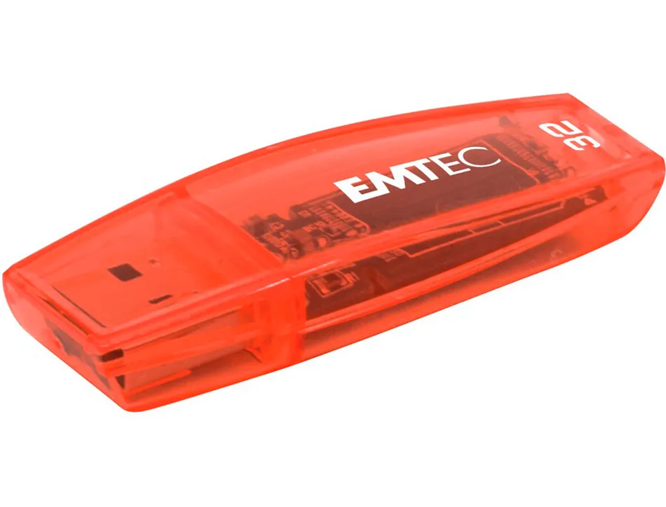 Cle usb emtec 2.0 c410 trio 32gb pack 3 coloris neon orange jaune rose