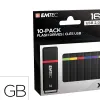Cle usb emtec k100 16gb usb 2.0 vitesse lecture 15mb/s ecriture 5mb/s 5 coloris assortis pack 10 unites