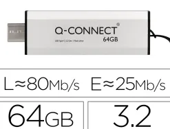 Cle usb q-connect flash drive 64 gb 3.2 type-c
