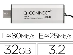 Cle usb q-connect flash drive 32 gb 3.2 type-c