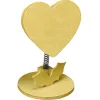 Clip mémo fantaisie bois sur ressort forme coeur 12.5cm