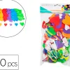 Coeurs en mousse eva sodertex adhesive 200 pcs tailles et coloris assortis