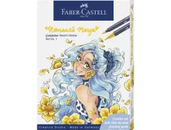 Coffret faber castell romantic manga contenu 23 unites