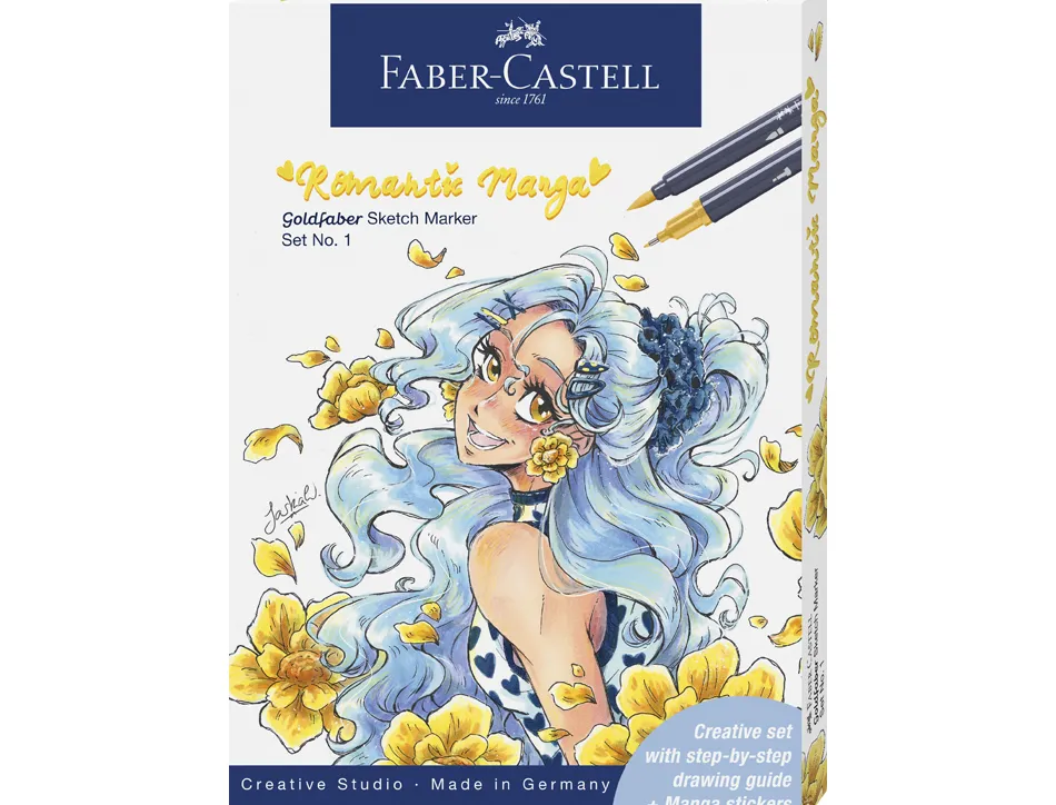 Coffret faber castell romantic manga contenu 23 unites