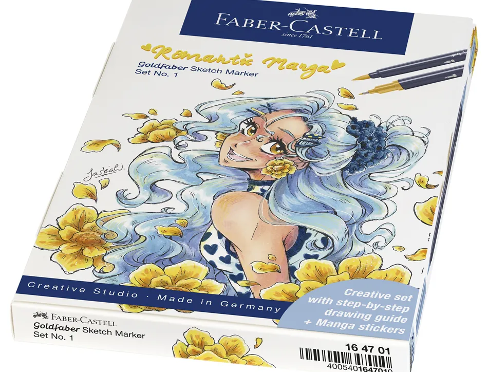 Coffret faber castell romantic manga contenu 23 unites
