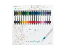 Coffret uniball feutre emott pointe fine multicolor 40 unites