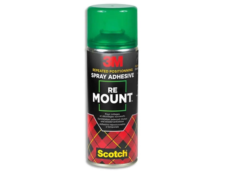 Colle aérosol 3m re mount repositionnable longue durée 400ml