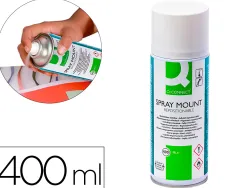 Colle aérosol q-connect multi-fonction fixation légère repositionnable grand pouvoir collant 400ml
