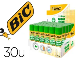 Colle bic ecolutions glue stick - lavable - colle le papier et le carton tube de 21 gr boite de 20