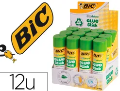 Colle bic ecolutions glue stick - lavable - tube de 36 gr boite de 12