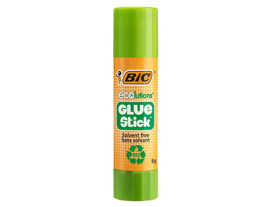 Colle bic ecolutions glue stick - lavable - colle le papier et le carton -tube de 8 gr boite de 30