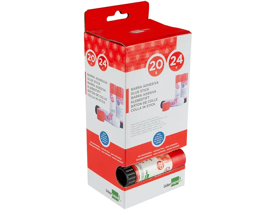 Colle blanche liderpapel adhésif haute qualité glissement maximum séchage instantané utilisation scolaire bâton 20g