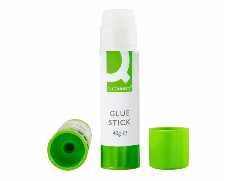 Colle blanche q-connect usage scolaire bureau tout type de papier bâton 40g