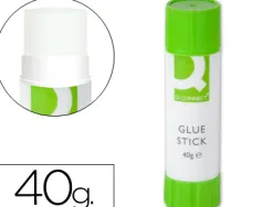 Colle blanche q-connect usage scolaire bureau tout type de papier bâton 40g