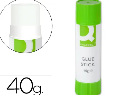 Colle blanche q-connect usage scolaire bureau tout type de papier bâton 40g