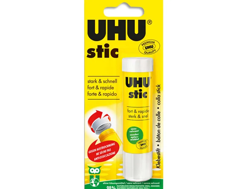 Colle blanche uhu stic 21 g sans solvant lavable a l eau