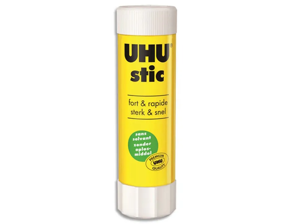 Colle blanche uhu stic papier carton sans solvant lavable bouchon anti-séchage bâton 40g