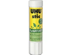 Colle blanche uhu stic renature fabrication origine végétale recyclable sans solvant matières naturelles bâton 8.2g