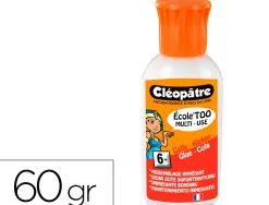 Colle cléopâtre extra forte multi-matériaux spéciale enfants lavable plastique verre métal mousse plastique flacon 60g