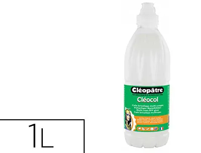 Colle cléopâtre forte reliure multi-matériaux spécial bricolage précis séchage rapide bois porcelaine flacon 1l