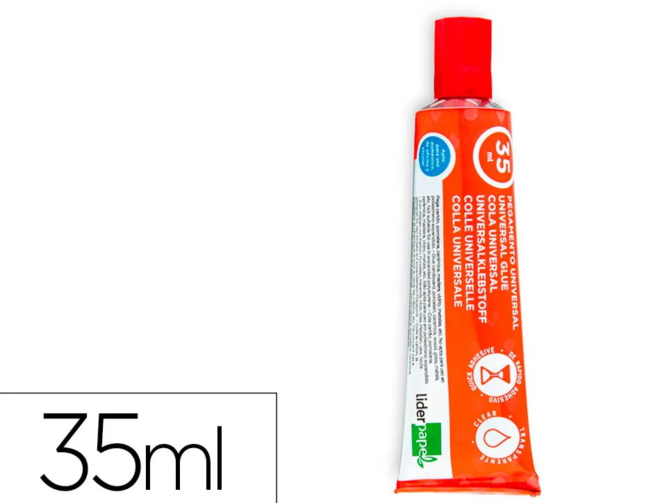 Colle liderpapel gel universelle transparente tube 35ml