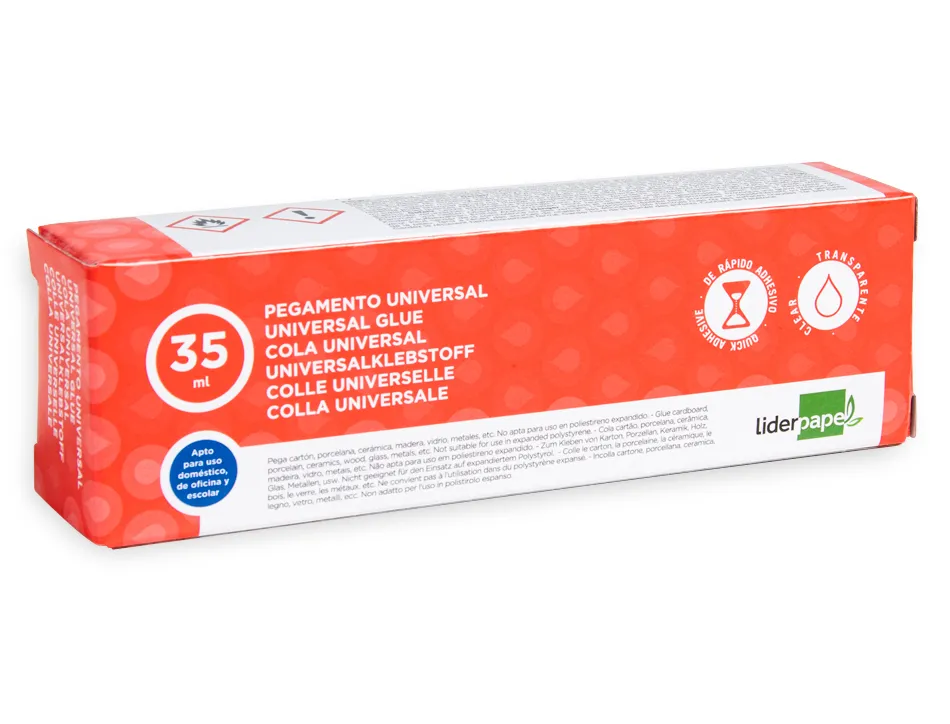 Colle liderpapel gel universelle transparente tube 35ml