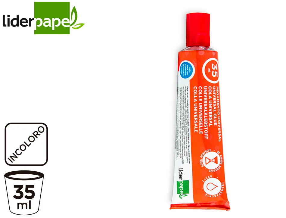 Colle liderpapel gel universelle transparente tube 35ml